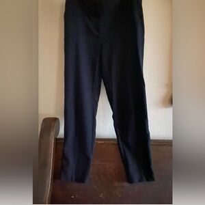 Eileen Fisher lightweight 100% wool black straight leg pants
